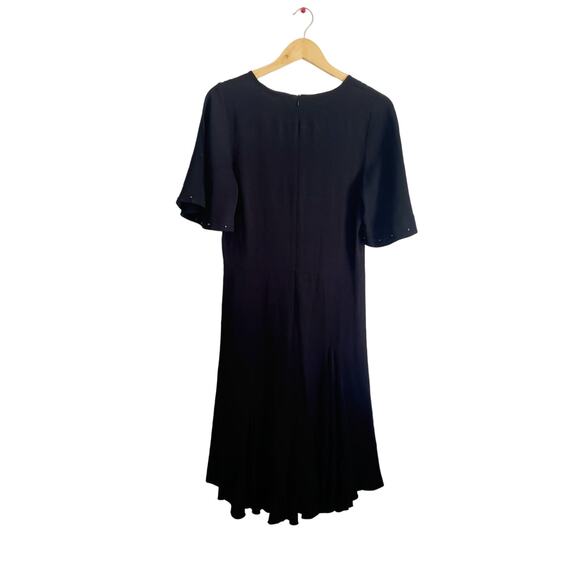 See By Chloe Crepe Studded Black Midi Dress Size 42 (US Size 6) - Picture 2 of 8
